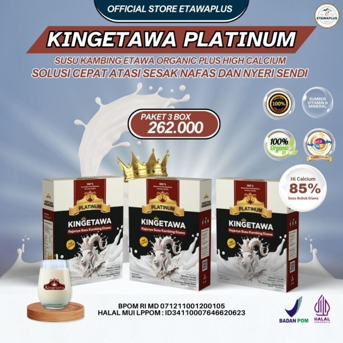 

TERLARIS TERLARIS TERLARIS KINGETAWA PLATINUM SUSU BUBUK KAMBING ETAWA PREMIUM UNTUK SESAK NAFAS