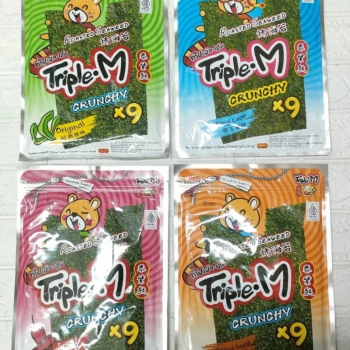 

*$*$*$*$] Triple M Roasted Seaweed Grilled Squid Flavour Pack 9'S x 5Gr