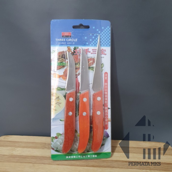 

`````````] Pisau Ukir Gagan Buah dan Sayur Set 3pcs Fruit Carving Knife