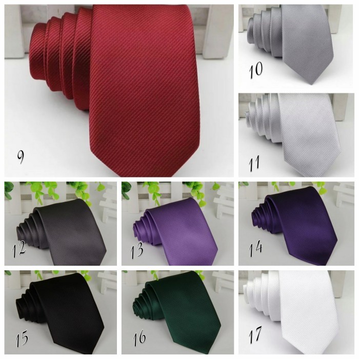 Dasi Kantor Dasi Pria Dasi Motif Salur Halus 3 Inchi Hitam Import