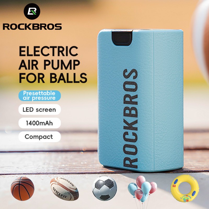 ROCKBROS Balls Pompa Angin Elektrik Mini Cincin Renang Nirkabel Portabel Baterai Tahan Lama Kompreso