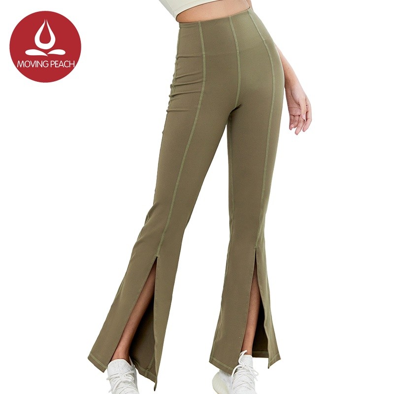 MOVING PEACH Celana Yoga Wanita Celana Panjang Latihan Tari Bernapas CLK |urzsMMnm|