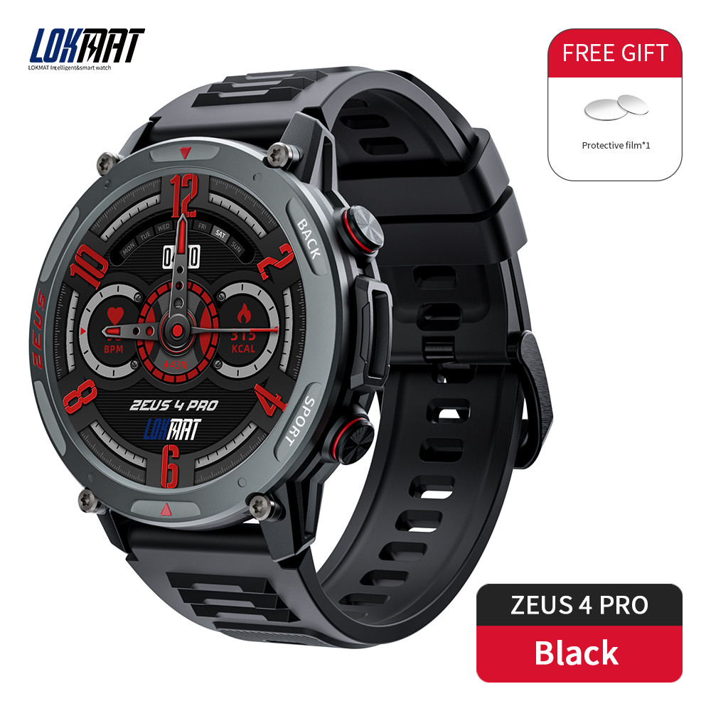 LOKMAT ZEUS 4 Pro Jam Tangan Pintar Olahraga Luar Ruangan Layar AMOLED Panggilan Bluetooth Denyut Ja