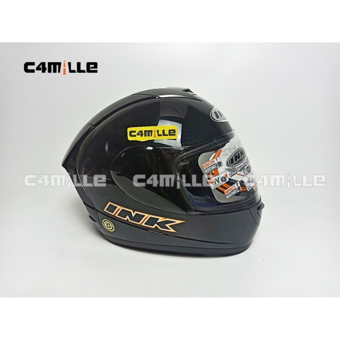 HELM INK CL MAX SOLID BLACK METALIC FULL FACE