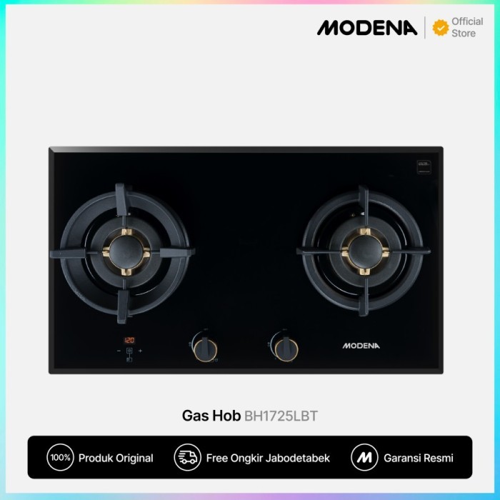 Kompor Gas Tanam Modena Bh 1725 L Black /Bh1725/ Bh -1725 L