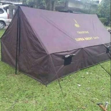 Soniaa_ Tenda Pramuka D300 Standart Tni 3X4 Fullset(Alas,Tiang,Tali,Pasak)