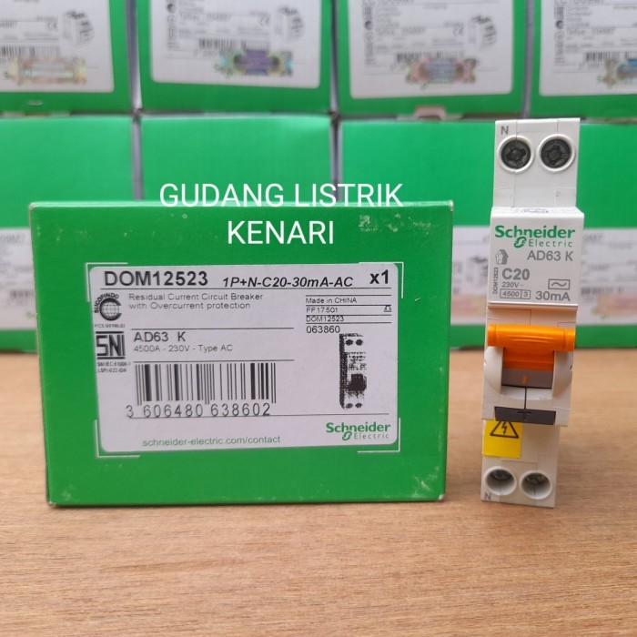 Elcb Rcbo Slim Domae 1P 20A Schneider