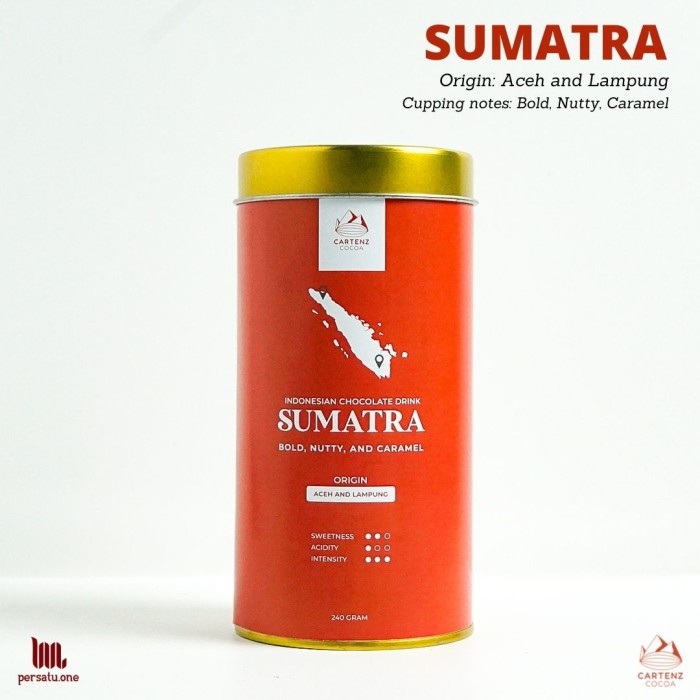 

[CARTENZ COCOA] Sumatra Chocolate Powder Drink Canister 240 gram