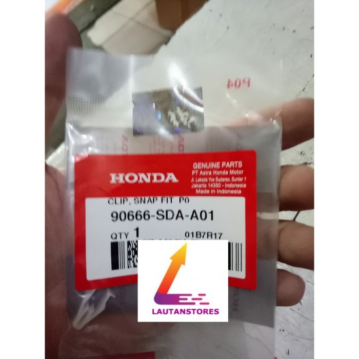 90666-Sda-A01 Clip Jepit Cover Motor Clip Snap Fit Honda Barang Langka