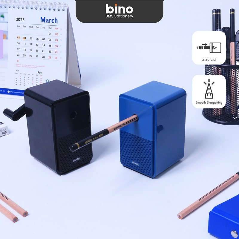 

[BMS Tangerang] Bantex Rautan Pensil Meja Otomatis / Rotary Sharpener 5 Tingkat Ketajaman BE1004
