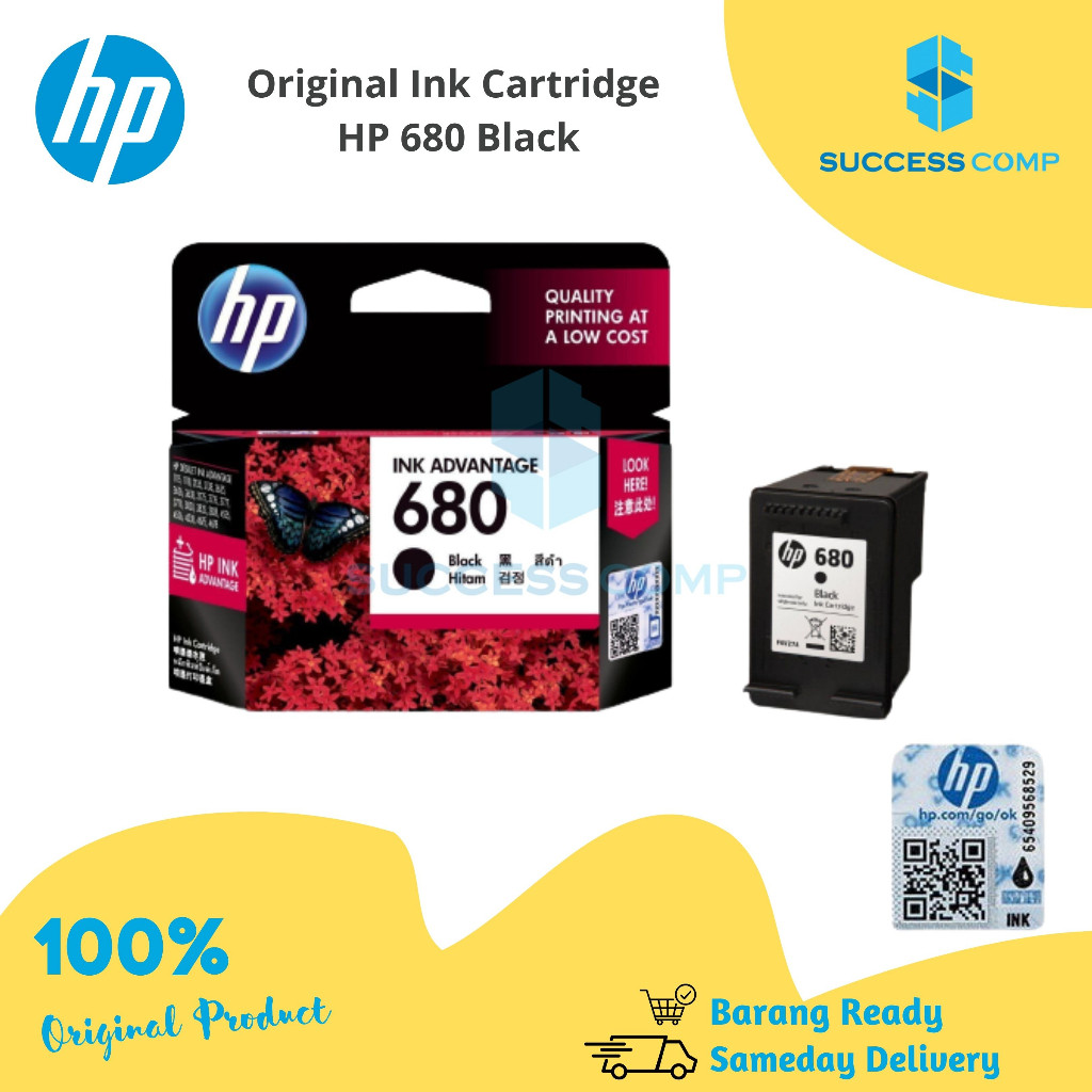 Tinta 680 Bla Hitam 680 Bla In Tinta Tage Cartridge
