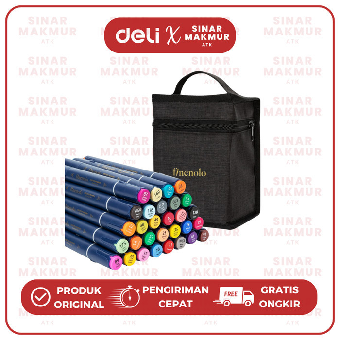

HOT SALE! Sketch Marker/Spidol Sketsa Dual Tip/Alcohol Based Marker 30 Warna dengan Tas Deli