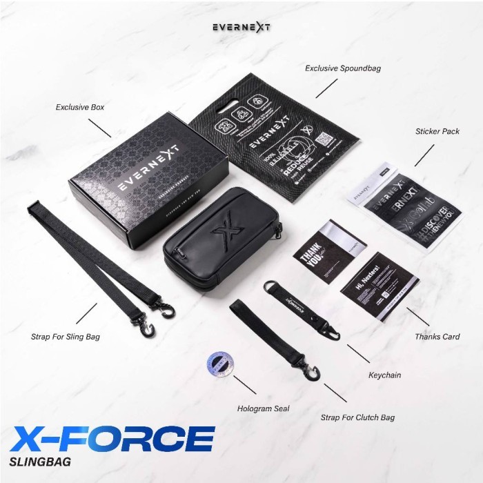 

TERLARIS EVERNEXT - HAND BAG PRIA ANTI AIR SLING BAG X-FORCE MULTIFUNGSI 3 IN 1 PRIA TAS SELAMPANG