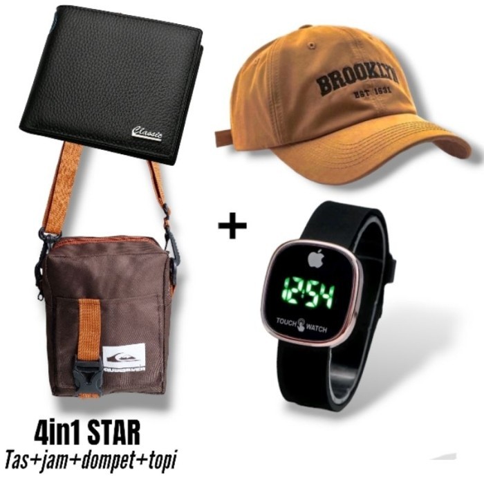 

TERLARIS PAKET 41N1 LIMITED EDITION - TAS SALEMPANG POUCH MOCA TAS SALEMPANG KERJA PRIA GRATIS JAM