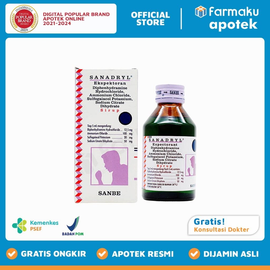 Sanadryl Expectorant Syrup 120 ml - BYM