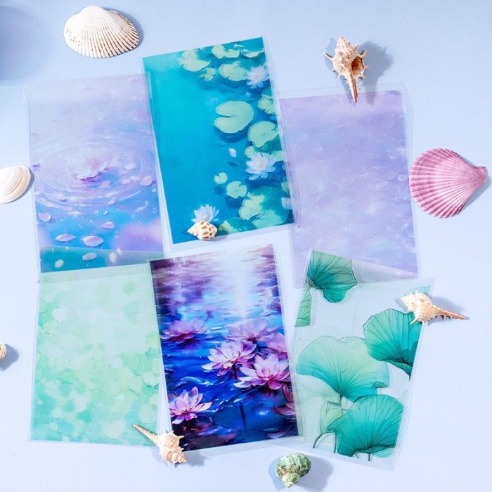 

Viral (9C) Washi Tape Selotip Transparan Motif Genangan Air Bunga Teratai Splash Water Drop