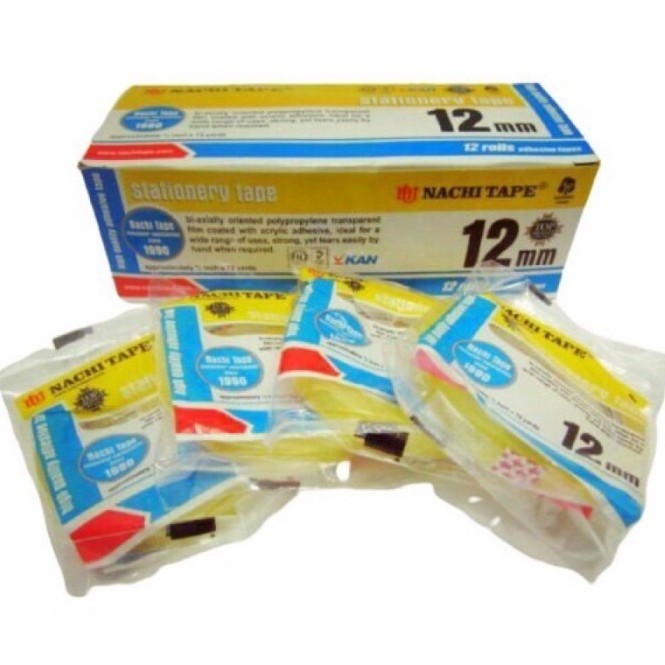 

Promo Selotip / Isolasi Nachi Stationery Tape 12 Mm X 72 Yard - 1 Box Isi 12 Pcs Cod