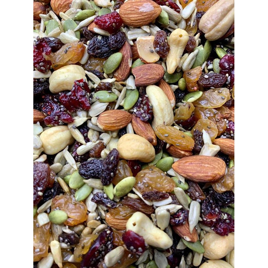 

terbaru !!! trail mix (nut mix dried fruit) 1kg ready