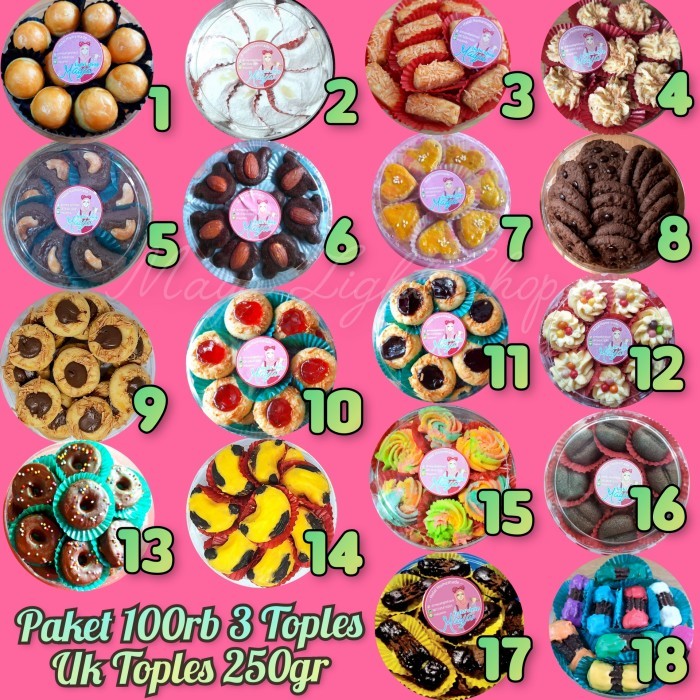 

Paket Promo Sale Kuker Kue Kering Lebaran 100Rb 3Toples Murah Best Quality