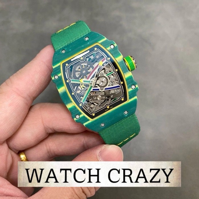 WCRICHARDMILLE R.C.MILLE RM67-02 RM 67-02 WAYDE VAN NIEKERK 38.7mm 32 Gram CARBON FIBER GREEN