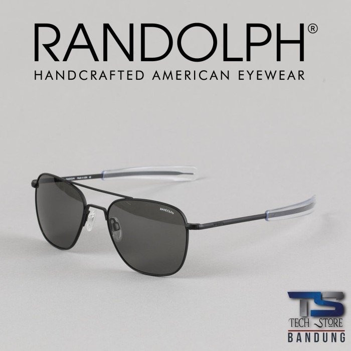 Randolph Aviator Sunglasses - Matte Black & American Gray