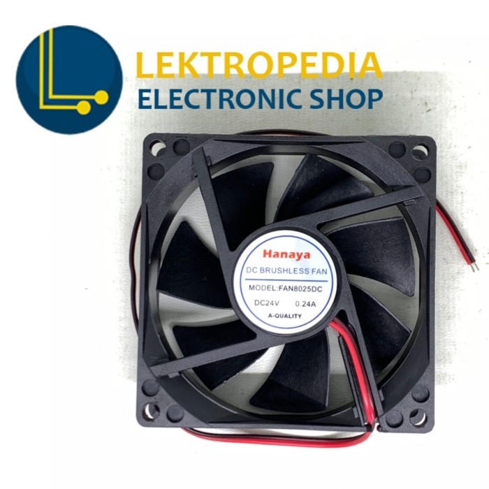 ;&;&;&;&] Fan DC 24V 8cm Kipas Cooling 8 cm 24 V Volt 24Volt 8x8 Pendingin