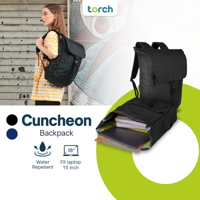 Backpack Laptop Pria Wanita Tas Besar Kuliah Kerja - Torch Cuncheon