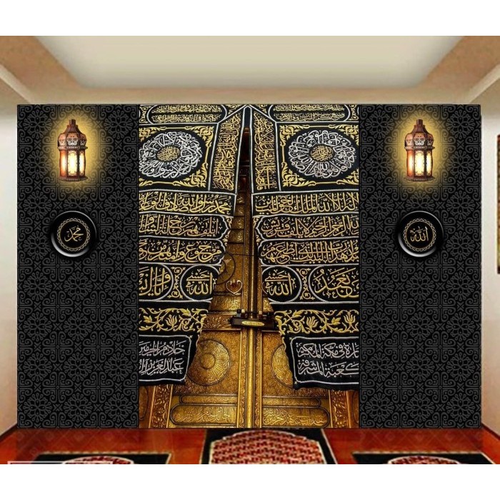 WALLPAPER CUSTOM 3D WALLPAPER DINDING PINTU KABAH