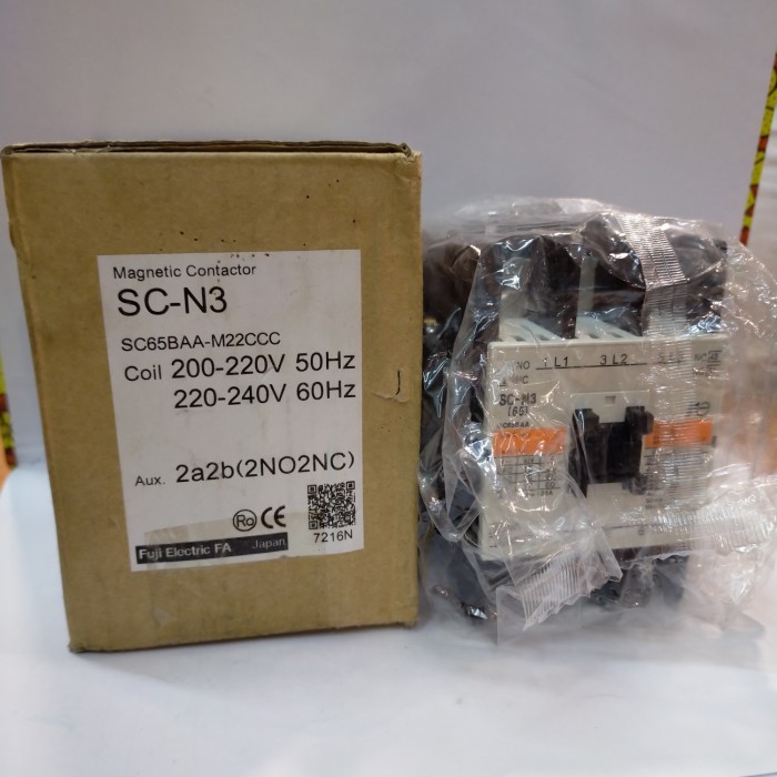 Magnetic Contactor Sc-N3 2No 2Nc Fuji Electric