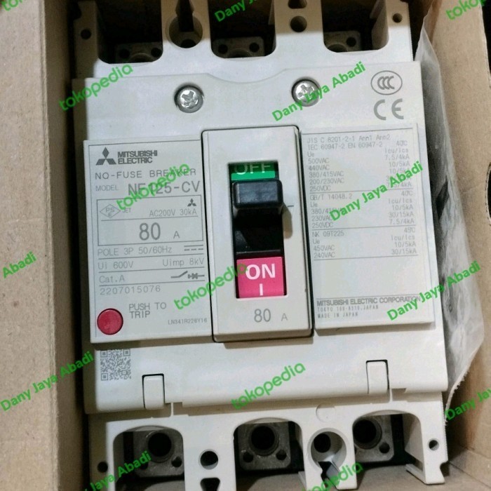 mccb 3p 80a mitsubishi NF 125 - SV