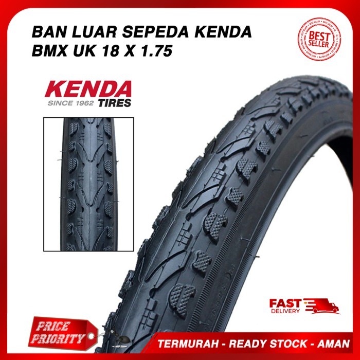 Ban Luar KENDA 18 x 1.75 / Ban Luar Sepeda 18 x 175 Sepeda Anak, BMX