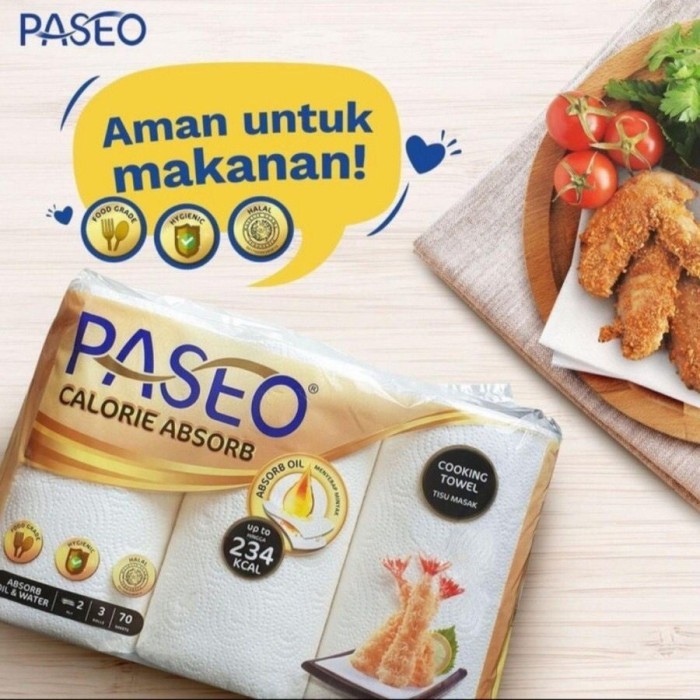 TISSUE PASEO SERAP MINYAK MAKANAN/ KITCHEN TOWEL / TISSUE DAPUR MINYAK