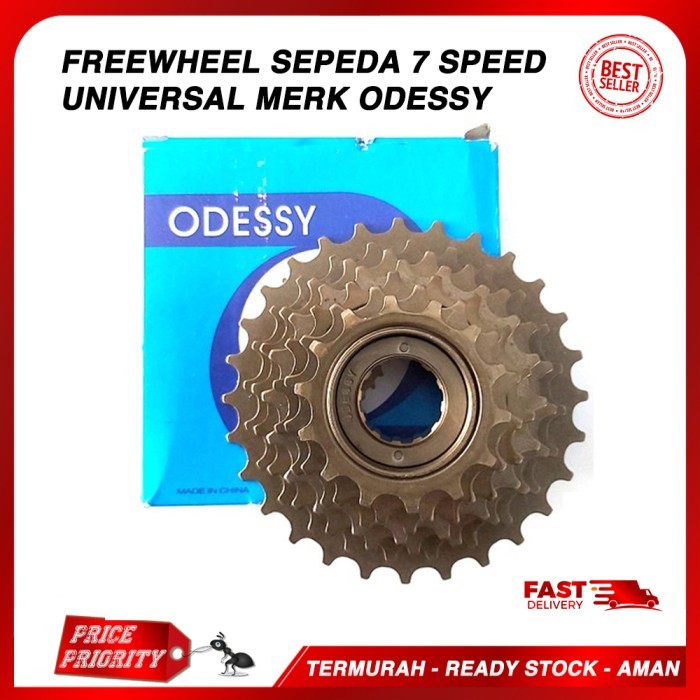 Gir Freewheel Gear Susun belakang Sprocket 7 Speed Sepeda 7s Odessy