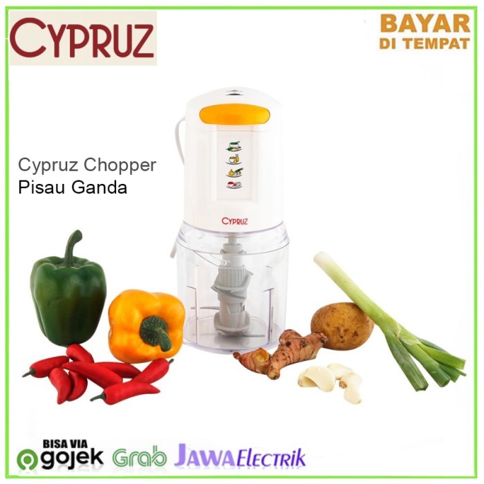 Chopper Food Processor Penggiling Makanan Cypruz Chopper Pisau Ganda awet aman berkualitas