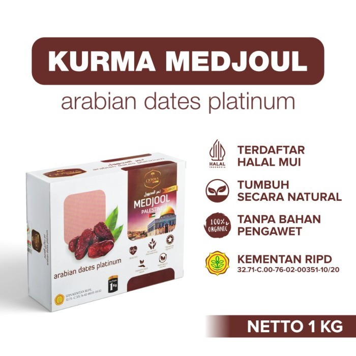 

Kurma Medjoul SUPER JUMBO Kurma Palestina Kurma Medjol Medjool 1KG