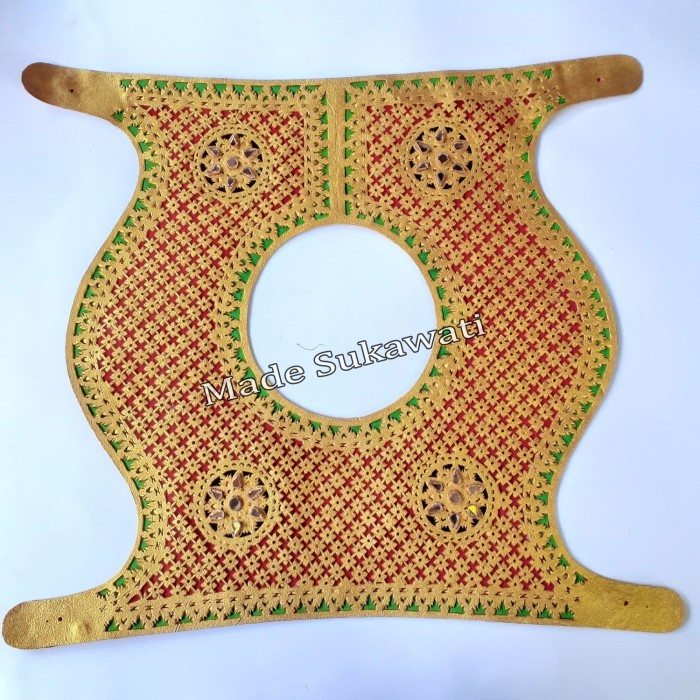 }}}}}}] Simping Tari Bali bahan kulit Legong Keraton Hiasan Leher Pengantin