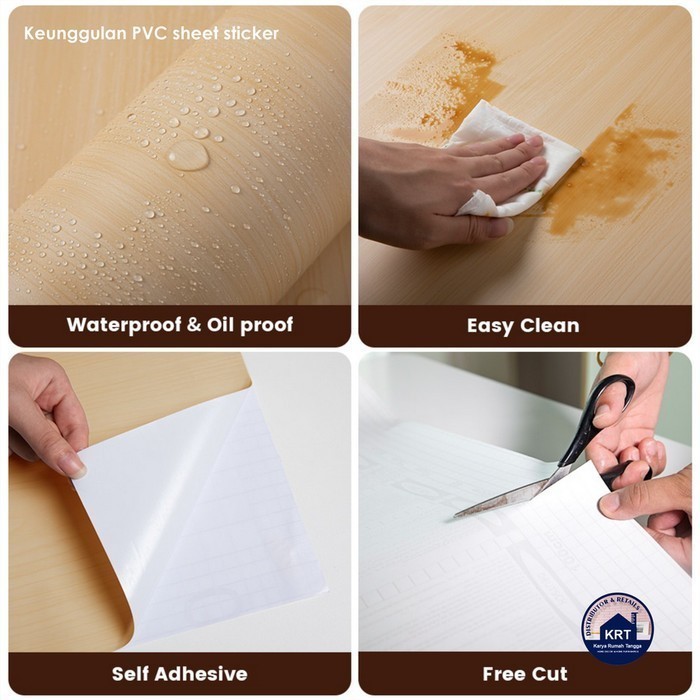 Terbaru Pvc Sheet Sticker Pelapis Furniture Lemari Meja Pvc Sheet Taco Sheet Best Seller