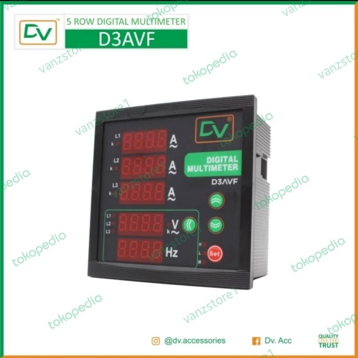 """] AMPERE VOLT HZ METER DIGITAL 96X96