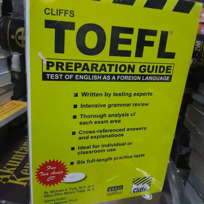 New 100% Originalll Cliffs Toefl Preparation Guide New Best Quality Asli 100% Original