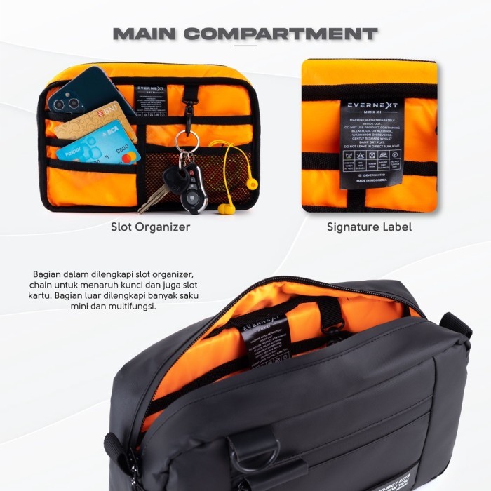 Tas Selempang Pria Waterproof Simple Formal Dan Gaul Slingbag Original