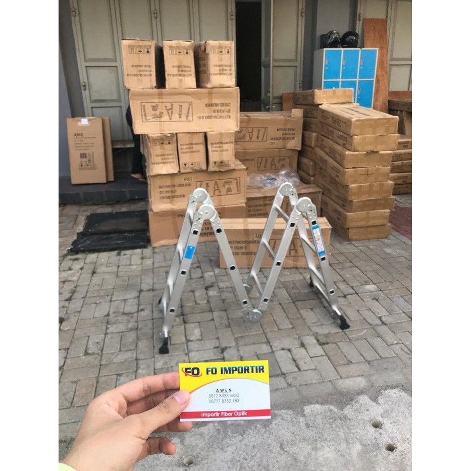 TANGGA LIPAT MULTIFUNGSI AMG 3,7 METER / TANGGA ALUMINIUM 3.7METER AMG