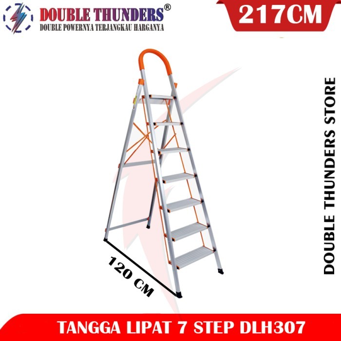 DT DLH307 TANGGA LIPAT ALUMINIUM 170CM / HOUSE HOLD LADDER 7 STEP