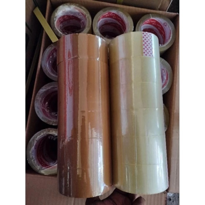 

Produk Terbaru 6 Pcs Lakban Bening Coklat Solatip Selotip Miltape 90 Dan 100 Yard Packing Aman