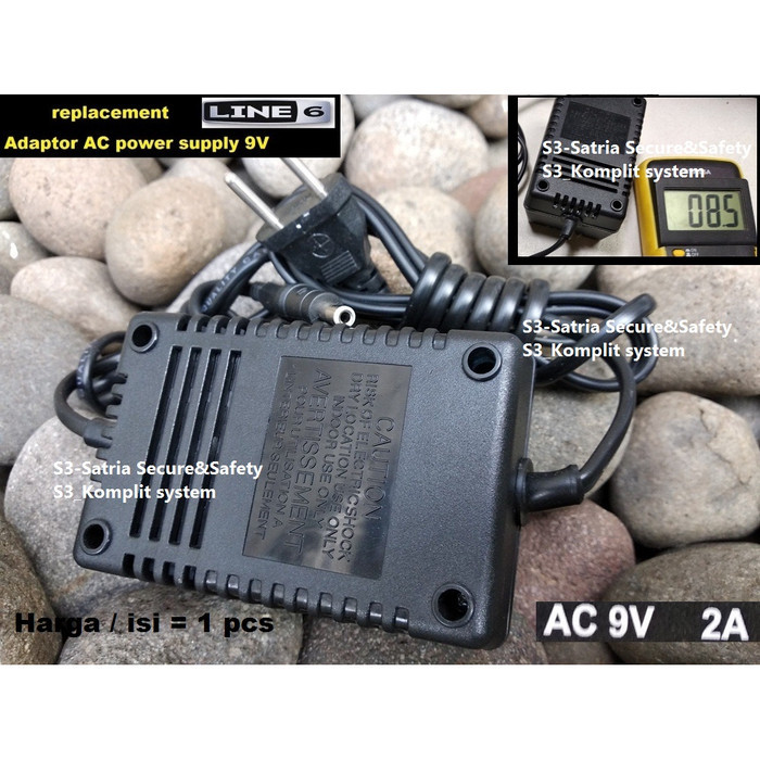 BISA TERMIN replacement power supply 9V 2000mA Line 6 POD Adaptor 9VAC M13