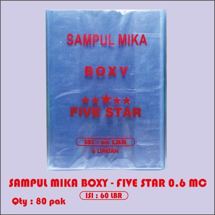 

TERBARU Sampul Buku Plastik Mika Boxi / Sampul Mika Merk :FIVE STAR -0.6 mc HOT SALE!