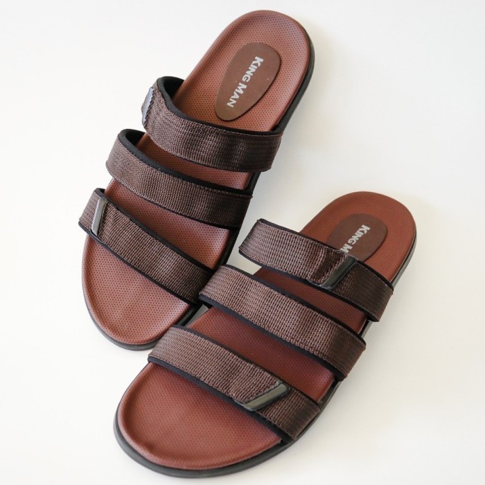 TERLARIS [CLEARANCE] KINGMAN SANDAL PRIA KEKINIAN WASHINGTON SENDAL PRIA CASUAL SANDAL SLIDE