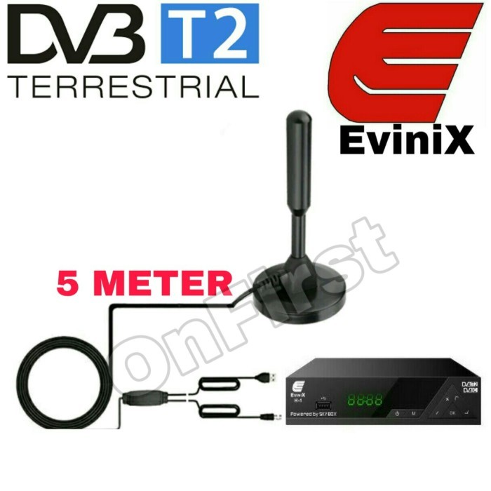 ANTENA TV DIGITAL / ANTENA SET TOP BOX TV DIGITAL DVBT2 EVINIX