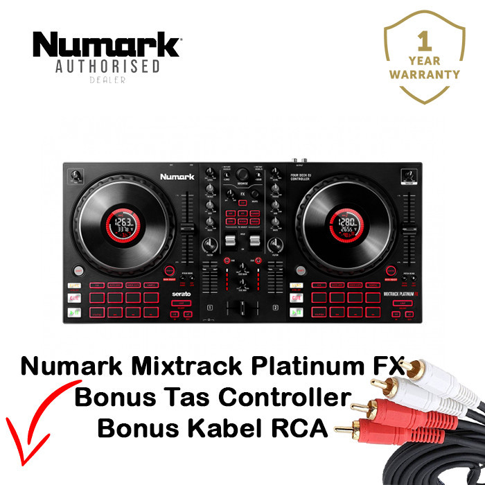 Numark Mixtrack Platinum FX 4 Deck DJ Controller w/ Jog Wheel Display