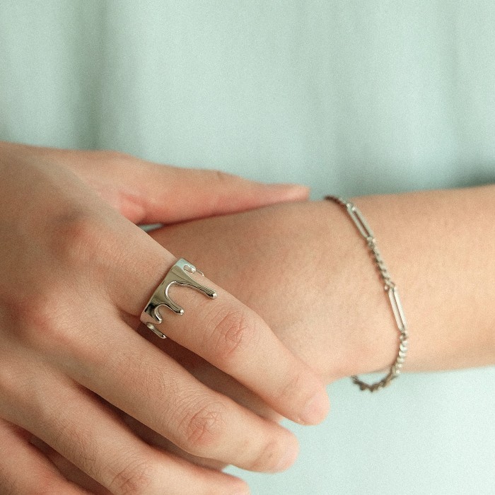 Arna Archive Melting Drop Ring Cincin Unisex Anti Karat Best Seller