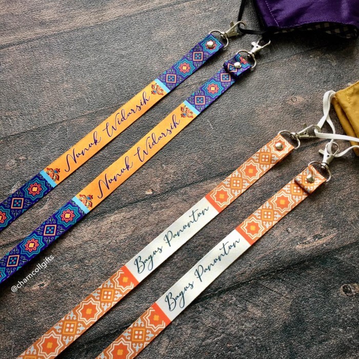 TALI MASKER CUSTOM PRINT NAMA SATUAN / STRAP MASKER / LANYARD